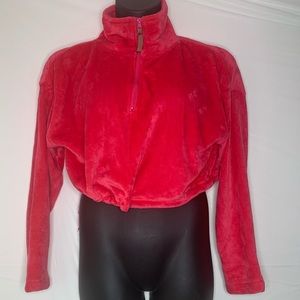 UO Fuzzy Pink Crop light Jacket 💕